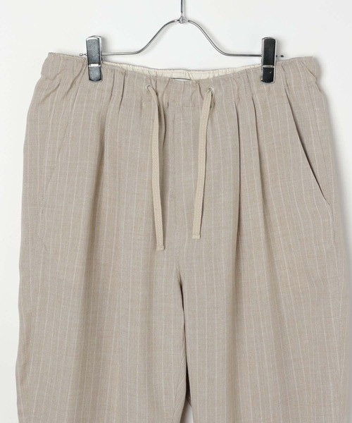 BAYFLOW（ベイフロー）の「リネンライクストライプパンツ（その他パンツ・メンズ・ブラック/ベージュ/グレー・MEDIUM/LARGE）」の4枚目の写真