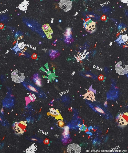 ScoLar（スカラー）の「462023：クレヨンしんちゃん×ScoLar 花宇宙の総柄バッグ（ショルダーバッグ・レディース・ブルー/ブラック・FREE）」の9枚目の写真