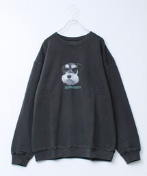GLOSTER（グロスター）の「【人気シリーズ】【DOG&CAT】犬猫ピグメントスウェット 裏起毛（スウェット）」