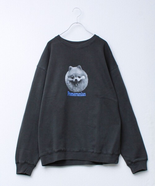 GLOSTER(グロスター)の「【人気シリーズ】【DOG&CAT】犬猫ピグメントスウェット 裏起毛(スウェット・メンズ・ブラック系その他4/ブラック系その他7/ブラック系その他3/ブラック系その他6/ブラック系その他5・M/S/L)」の5枚目の写真