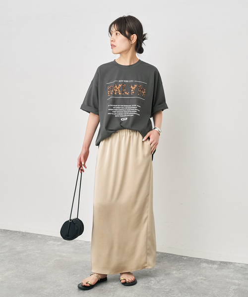 Spick & Span(スピックアンドスパン)の「《新色 / 追加》ロゴオーバーTシャツ(Tシャツ/カットソー・レディース・ブラウン/チャコールグレー・FREE)」の14枚目の写真