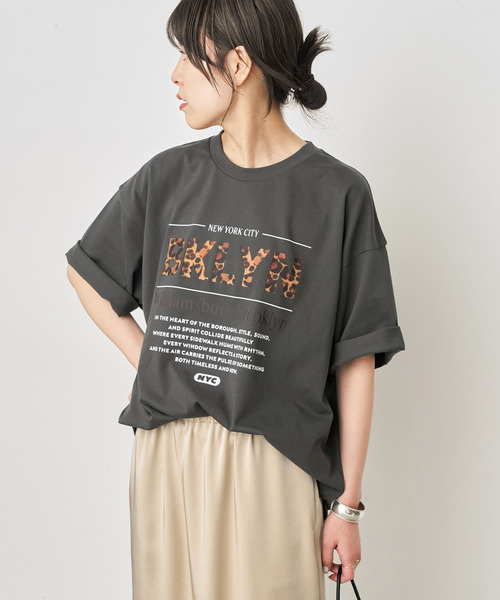 Spick & Span(スピックアンドスパン)の「《新色 / 追加》ロゴオーバーTシャツ(Tシャツ/カットソー・レディース・ブラウン/チャコールグレー・FREE)」の17枚目の写真