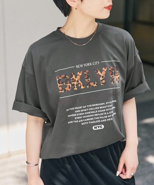 Spick & Span(スピックアンドスパン)の「《新色 / 追加》ロゴオーバーTシャツ(Tシャツ/カットソー・レディース・ブラウン/チャコールグレー・FREE)」の18枚目の写真