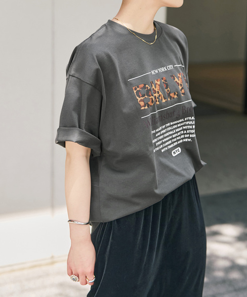 Spick & Span(スピックアンドスパン)の「《新色 / 追加》ロゴオーバーTシャツ(Tシャツ/カットソー・レディース・ブラウン/チャコールグレー・FREE)」の20枚目の写真