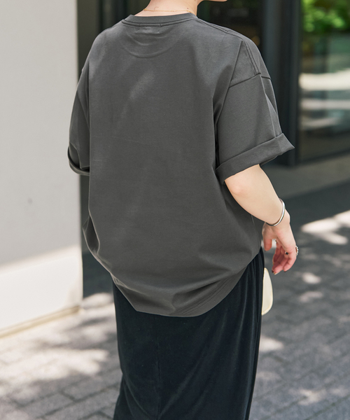 Spick & Span(スピックアンドスパン)の「《新色 / 追加》ロゴオーバーTシャツ(Tシャツ/カットソー・レディース・ブラウン/チャコールグレー・FREE)」の21枚目の写真