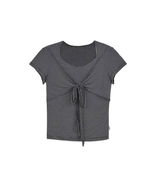 LOTSYOU(ロッツユー)の「Twisty Half Sleeve Tee BLACK(Tシャツ/カットソー・レディース・その他・MEDIUM/SMALL)」の6枚目の写真