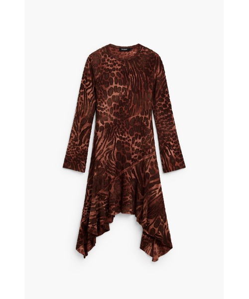 Desigual(デシグアル)の「asymmetric dress / アシンメトリックドレス 結婚式 二次会 フォーマル(ワンピース・レディース・ブラック・S/XL/XS/L/M)」の2枚目の写真