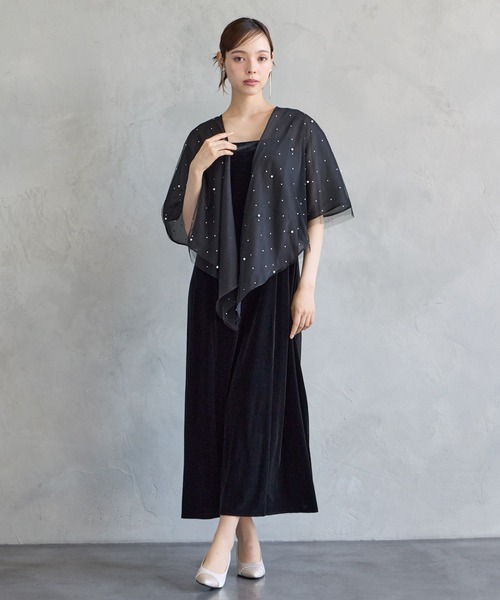 AIMER(エメ)の「フラワー刺繍ブラウス×ベロアキャミソールワンピース 2点セットパーティードレス(ドレス・レディース・ブラック/ブラウン/グリーン・LARGE/MEDIUM/SMALL)」の22枚目の写真