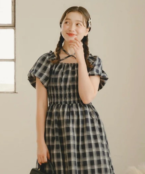 amr.(アムレ)の「バックリボンバルーン(シャツ/ブラウス・レディース・ネイビー/ホワイト・FREE)」の21枚目の写真