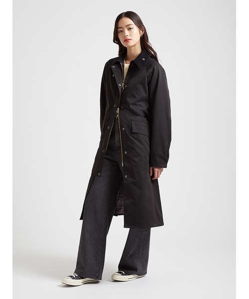 Barbour（バブアー）の「公式ショップ限定｜【CALDBECK / カルドベック】ノンワックス コート Japan Exclusive（レディース）（チェスターコート・レディース・ベージュ/ブラック/オリーブ・MEDIUM/LARGE/SMALL）」の7枚目の写真