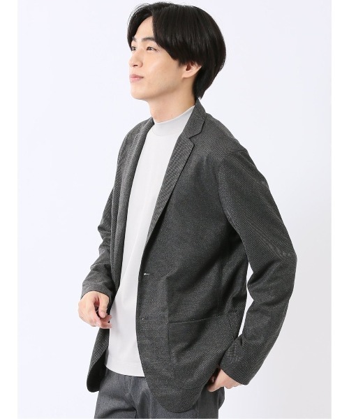 TAKA-Q（タカキュー）の「カットジャケット メンズ 軽量 速乾 ウォッシャブル メッシュ ドビー 2ボタン テーラード（テーラードジャケット・メンズ・ネイビー/ライトグレー/グレー系その他2・MEDIUM/LARGE/X-LARGE）」の13枚目の写真