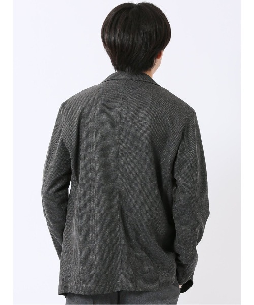 TAKA-Q（タカキュー）の「カットジャケット メンズ 軽量 速乾 ウォッシャブル メッシュ ドビー 2ボタン テーラード（テーラードジャケット・メンズ・ネイビー/ライトグレー/グレー系その他2・MEDIUM/LARGE/X-LARGE）」の14枚目の写真