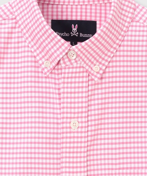 Psycho Bunny(サイコバニー)の「スーピマオックス ギンガムチェック ボタンダウンシャツ(シャツ/ブラウス・メンズ・ブラック/ネイビー/ライトピンク・X-LARGE/LARGE/MEDIUM)」の21枚目の写真