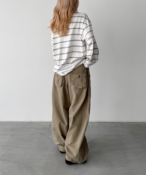 CANAL JEAN(キャナルジーン)の「Lakey Park 胸ロゴボーダーロンT(Tシャツ/カットソー・レディース・ネイビー/グレー/ホワイト・ONE SIZE)」の7枚目の写真