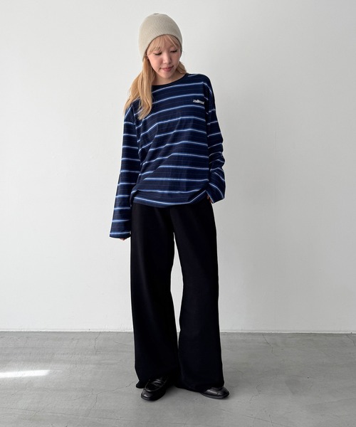 CANAL JEAN(キャナルジーン)の「Lakey Park 胸ロゴボーダーロンT(Tシャツ/カットソー・レディース・ネイビー/グレー/ホワイト・ONE SIZE)」の14枚目の写真