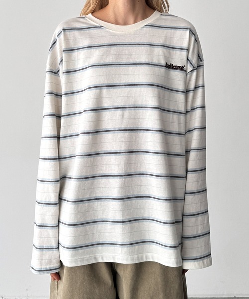 CANAL JEAN(キャナルジーン)の「Lakey Park 胸ロゴボーダーロンT(Tシャツ/カットソー・レディース・ネイビー/グレー/ホワイト・ONE SIZE)」の15枚目の写真