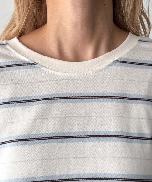 CANAL JEAN(キャナルジーン)の「Lakey Park 胸ロゴボーダーロンT(Tシャツ/カットソー・レディース・ネイビー/グレー/ホワイト・ONE SIZE)」の18枚目の写真