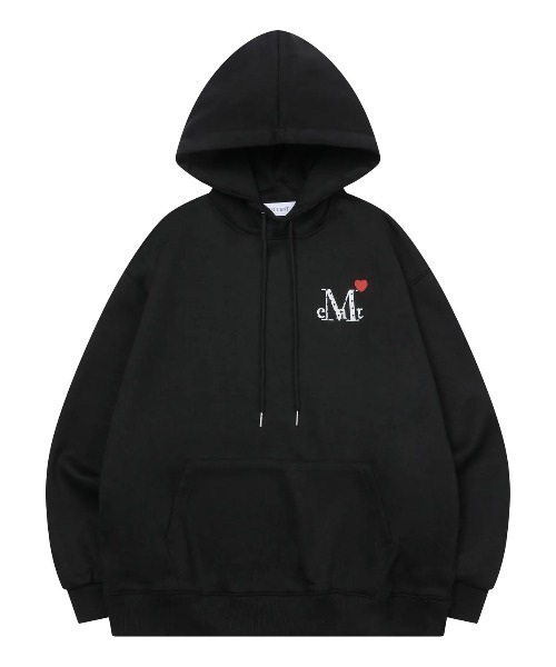 MUCENT(ムセント)の「【日本未発売/WEB限定】MUCENT(ムセント)/ラブリッツ ミニ ハート ロゴ フードパーカーオーバーサイズ/LOVRITS MINI HEART LOGO HOOD T UNISEX(パーカー・レディース・グレー/ブラック・FREE)」の7枚目の写真