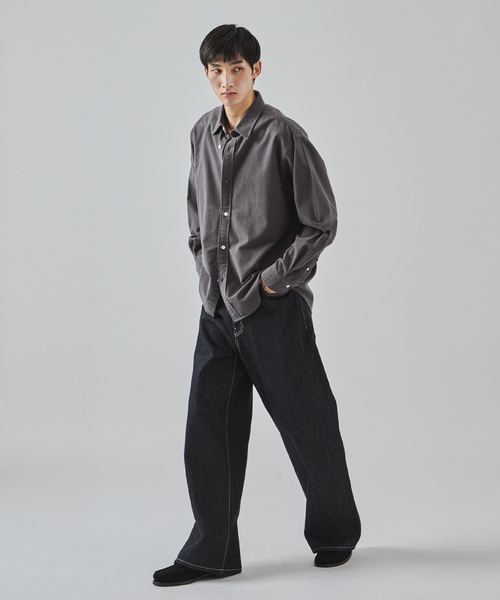 JOURNAL STANDARD(ジャーナルスタンダード)の「パターン ストライプ フランネル レギュラー シャツ(シャツ/ブラウス・メンズ・ホワイト/グレー/ブラック系その他/ブルー系その他・SMALL/MEDIUM/LARGE)」の8枚目の写真