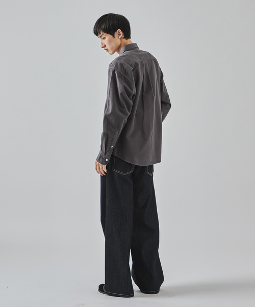 JOURNAL STANDARD(ジャーナルスタンダード)の「パターン ストライプ フランネル レギュラー シャツ(シャツ/ブラウス・メンズ・ホワイト/グレー/ブラック系その他/ブルー系その他・SMALL/MEDIUM/LARGE)」の10枚目の写真