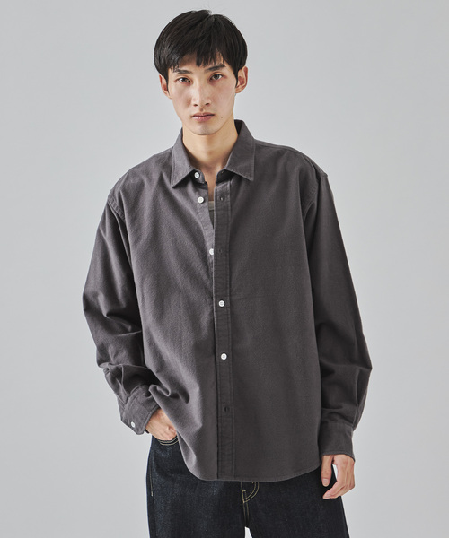 JOURNAL STANDARD(ジャーナルスタンダード)の「パターン ストライプ フランネル レギュラー シャツ(シャツ/ブラウス・メンズ・ホワイト/グレー/ブラック系その他/ブルー系その他・SMALL/MEDIUM/LARGE)」の12枚目の写真