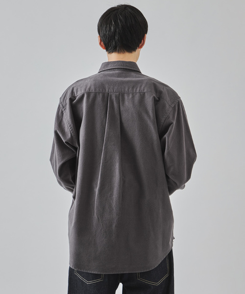 JOURNAL STANDARD(ジャーナルスタンダード)の「パターン ストライプ フランネル レギュラー シャツ(シャツ/ブラウス・メンズ・ホワイト/グレー/ブラック系その他/ブルー系その他・SMALL/MEDIUM/LARGE)」の15枚目の写真
