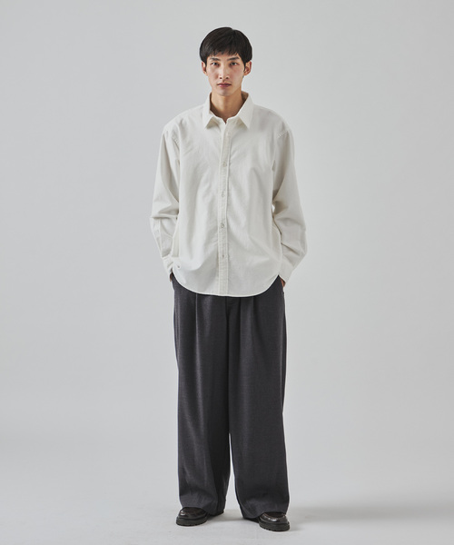 JOURNAL STANDARD(ジャーナルスタンダード)の「パターン ストライプ フランネル レギュラー シャツ(シャツ/ブラウス・メンズ・ホワイト/グレー/ブラック系その他/ブルー系その他・SMALL/MEDIUM/LARGE)」の22枚目の写真