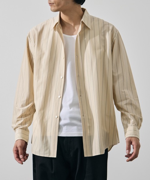 KANEMASA PHIL.(カネマサフィル)の「【KANEMASA PHIL./カネマサフィル】46G Stripe Modest Shirt(シャツ/ブラウス・メンズ・ベージュ/ホワイト/イエロー/サックスブルー・L/M/S)」の5枚目の写真