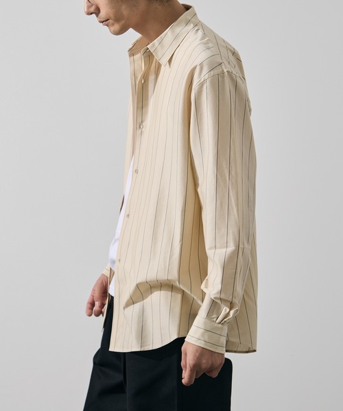 KANEMASA PHIL.(カネマサフィル)の「【KANEMASA PHIL./カネマサフィル】46G Stripe Modest Shirt(シャツ/ブラウス・メンズ・ベージュ/ホワイト/イエロー/サックスブルー・L/M/S)」の7枚目の写真