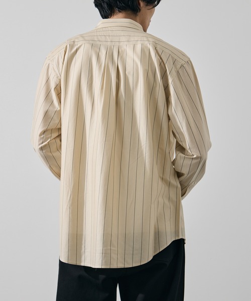 KANEMASA PHIL.(カネマサフィル)の「【KANEMASA PHIL./カネマサフィル】46G Stripe Modest Shirt(シャツ/ブラウス・メンズ・ベージュ/ホワイト/イエロー/サックスブルー・L/M/S)」の8枚目の写真