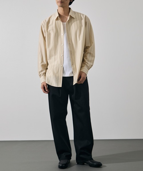 KANEMASA PHIL.(カネマサフィル)の「【KANEMASA PHIL./カネマサフィル】46G Stripe Modest Shirt(シャツ/ブラウス・メンズ・ベージュ/ホワイト/イエロー/サックスブルー・L/M/S)」の9枚目の写真