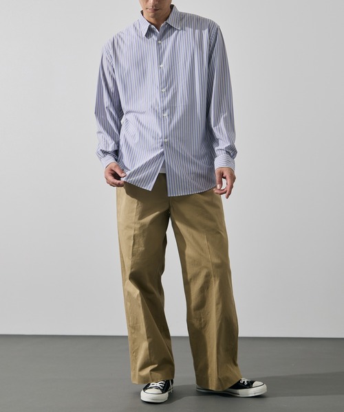 KANEMASA PHIL.(カネマサフィル)の「【KANEMASA PHIL./カネマサフィル】46G Stripe Modest Shirt(シャツ/ブラウス・メンズ・ベージュ/ホワイト/イエロー/サックスブルー・L/M/S)」の17枚目の写真