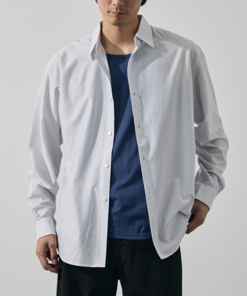 KANEMASA PHIL.(カネマサフィル)の「【KANEMASA PHIL./カネマサフィル】46G Stripe Modest Shirt(シャツ/ブラウス・メンズ・ベージュ/ホワイト/イエロー/サックスブルー・L/M/S)」の22枚目の写真
