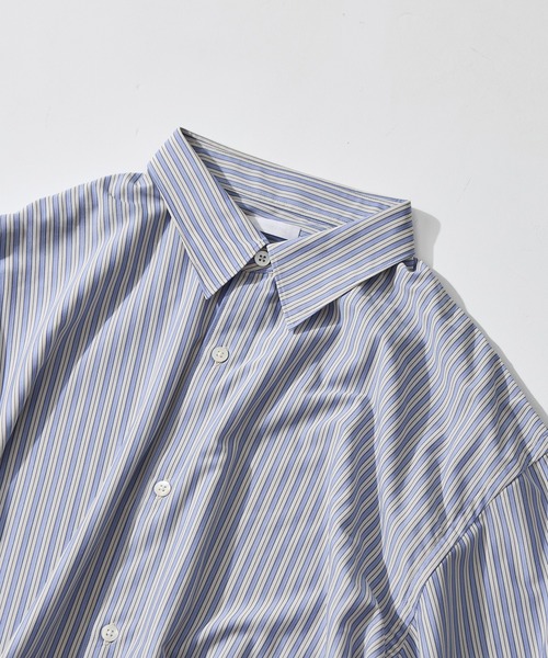 KANEMASA PHIL.(カネマサフィル)の「【KANEMASA PHIL./カネマサフィル】46G Stripe Modest Shirt(シャツ/ブラウス・メンズ・ベージュ/ホワイト/イエロー/サックスブルー・L/M/S)」の19枚目の写真