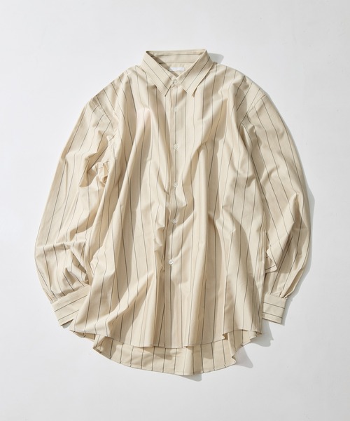 KANEMASA PHIL.(カネマサフィル)の「【KANEMASA PHIL./カネマサフィル】46G Stripe Modest Shirt(シャツ/ブラウス・メンズ・ベージュ/ホワイト/イエロー/サックスブルー・L/M/S)」の10枚目の写真