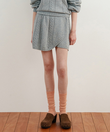SINOON（シヌーン）の「Cable Knit Short Pants (Melange Grey)（その他パンツ）」
