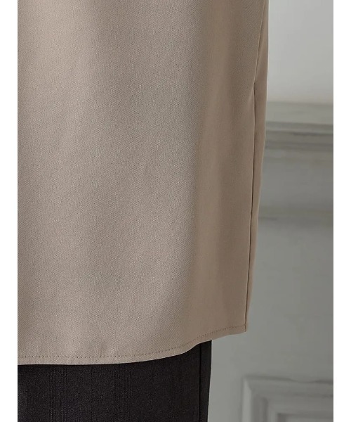 Perfect Suit FActory(パーフェクトスーツファクトリー)の「<UVカット>配色パイピング バンドカラーブラウス(Tシャツ/カットソー・レディース・ネイビー/オフホワイト/ベージュ・S/L/M)」の13枚目の写真