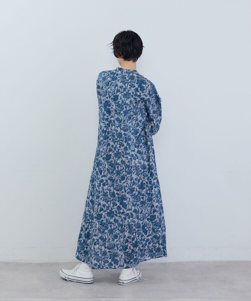 ADIEU TRISTESSE(アデュートリステス)の「リバティプリントロングスリーブシャツワンピース(シャツワンピース・レディース・ブルー系その他/ベージュ系その他・38)」の11枚目の写真