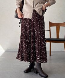 プリーツドットスカート