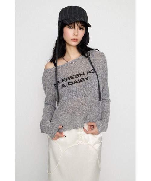 LAGUA GEM(ラグアジェム)の「LOOSEY PRINT トップス(Tシャツ/カットソー・レディース・グレー/ホワイト/ブラック・FREE)」の13枚目の写真
