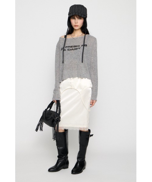 LAGUA GEM(ラグアジェム)の「LOOSEY PRINT トップス(Tシャツ/カットソー・レディース・グレー/ホワイト/ブラック・FREE)」の15枚目の写真