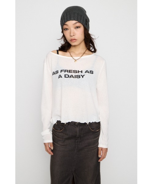 LAGUA GEM(ラグアジェム)の「LOOSEY PRINT トップス(Tシャツ/カットソー・レディース・グレー/ホワイト/ブラック・FREE)」の18枚目の写真