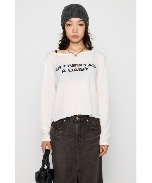 LAGUA GEM(ラグアジェム)の「LOOSEY PRINT トップス(Tシャツ/カットソー・レディース・グレー/ホワイト/ブラック・FREE)」の16枚目の写真