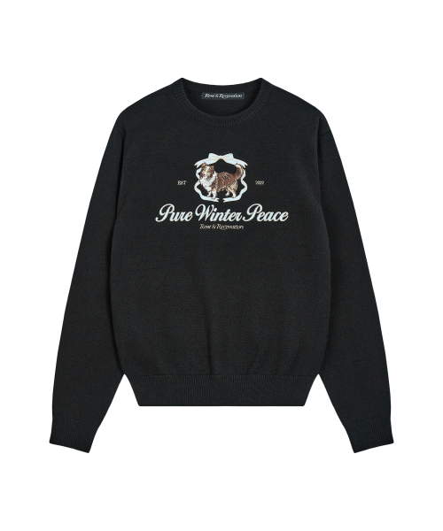 Rest&Recreation(レストアンドレクリエーション)の「OVERSIZED RiRi LOGO KNIT - BLACK(ニット/セーター・レディース・その他・ONE)」の1枚目の写真