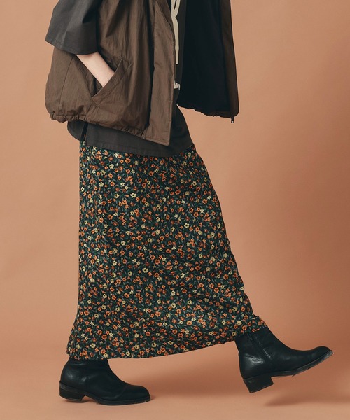 AT THE TRNK(アットザトランク)の「ヴィンテージ 花柄 ジョーゼット スカート AT THE TRNK(スカート・レディース・イエロー/レッド・M/S)」の10枚目の写真