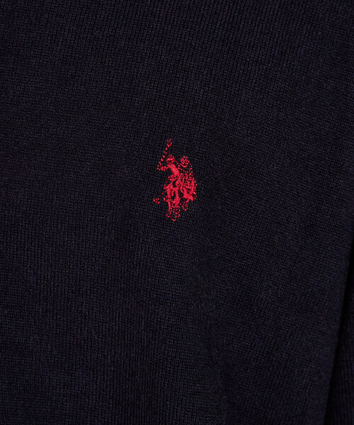 U.S. POLO ASSN.(ユーエスポロアッスン)の「U.S. POLO ASSN. × PUBLUX/ユーエスポロアッスン 別注 スウェットライク ワンポイント刺繍 ハーフジップ ニット プルオーバー 限定展開(ニット/セーター・メンズ・チャコールグレー/ブラック/グレー/ネイビー・SMALL/LARGE/MEDIUM)」の12枚目の写真
