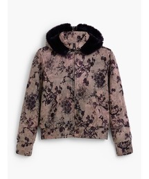 Floral quilted hooded jacket / フローラルキルティングフーディージャケット