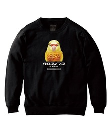 Moftique(モフティック) トレーナー スウェット 裏毛 ウロコインコ サンチーク 鳥 アニマル プリント トップス レディース ユニセックス