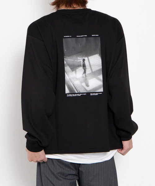 WEGO(ウィゴー)の「BROWNY/【26年秋冬新作】アクセ付きフォトグラフィックT(LS)(Tシャツ/カットソー・メンズ・ホワイト/ブラック・MEDIUM/LARGE)」の16枚目の写真