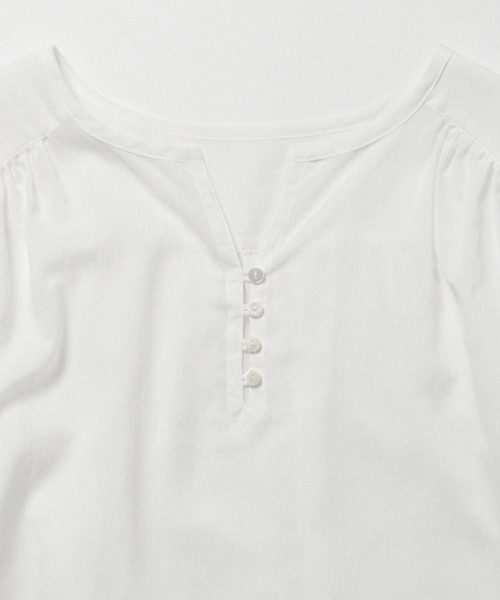 BEAMS LIGHTS Women's（ビームスライツ ウィメンズ）の「BEAMS LIGHTS / ギャザー ロングスリーブ ブラウス（シャツ/ブラウス・レディース・ホワイト/ブルー/ネイビー・ONE SIZE）」の20枚目の写真